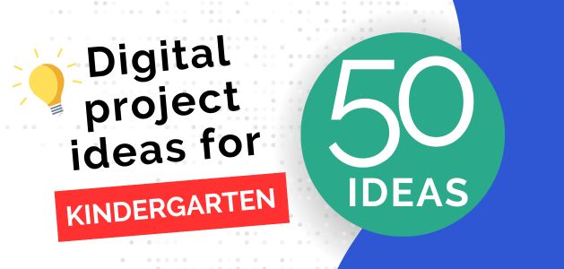 graphic image that states 50 ideas for kindergarten